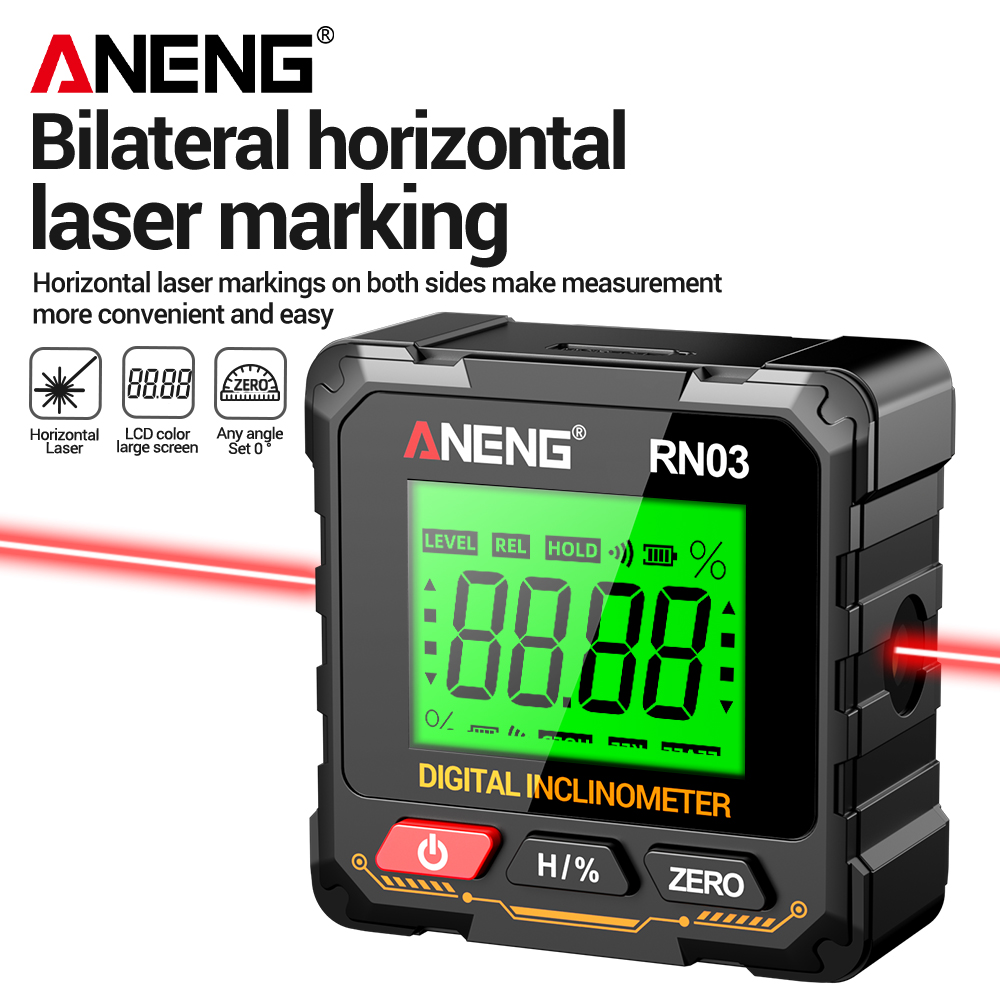 Industrial Laser Alignment Tool - Localizador de ângulo digital magnético aneng