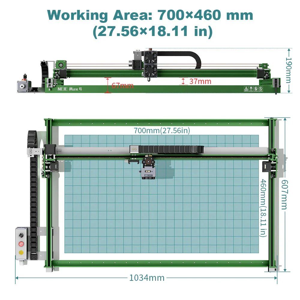 Industrial Laser Engraver For Wood - Gravador a laser industrial 24W NEJE