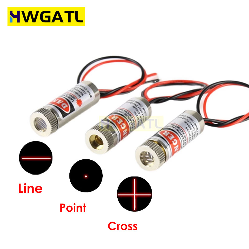 Industrial Laser Line Module - Cabeça de módulo laser vermelho/linha/cruz, 650nm,