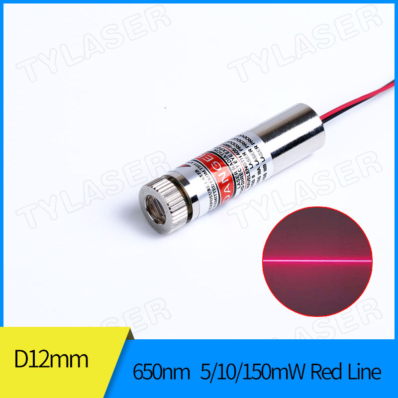 Industrial Laser Line Module - Localizador laser vermelho focalizável, 12mm, 650nm,