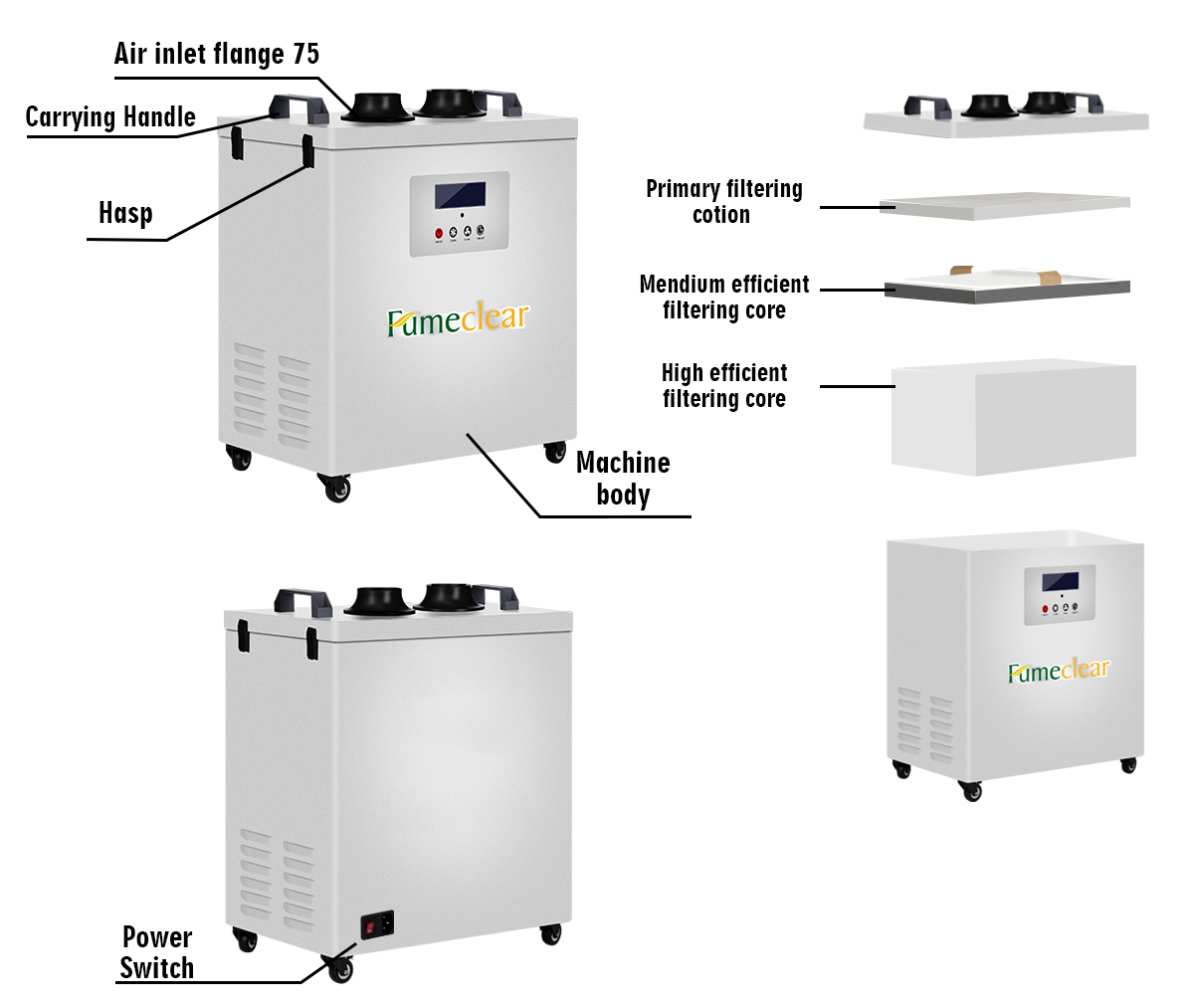 Purificador de ar extrator de  - Fume Extractor Laser avaliação e preço