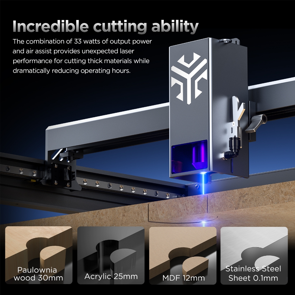 Gravador a Laser ACMER P2 33W  - Industrial Laser Engraver For Wood avaliação e preço